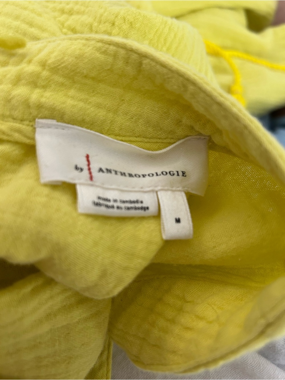 Anthropologie Maeve Celia Yellow Gauzy Romper - Picture 4 of 6